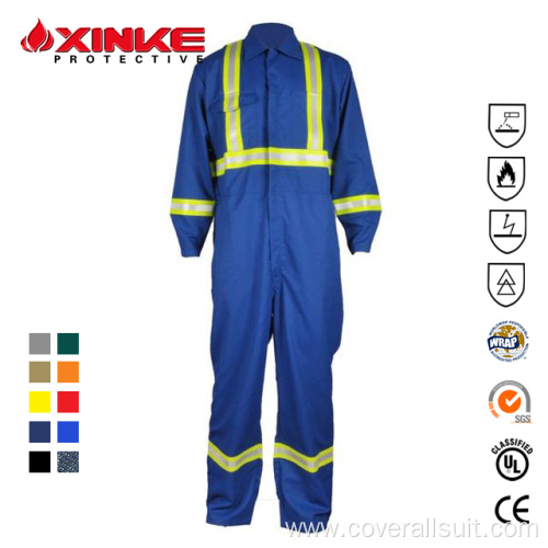 Workwear Coverall Cotton Reflective Construction Industry Mining Safety Wear Manufactory